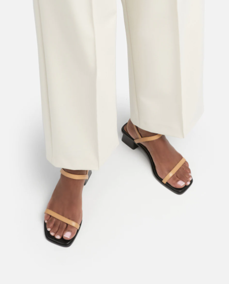 Flattered, Juno Leather Heels Caramel