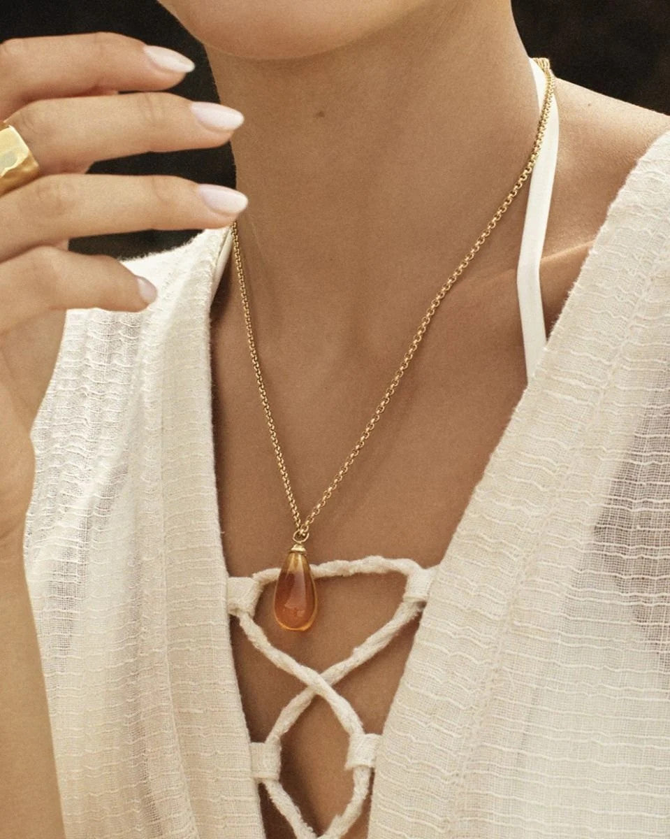 Edblad, Cali Necklace Amber Gold