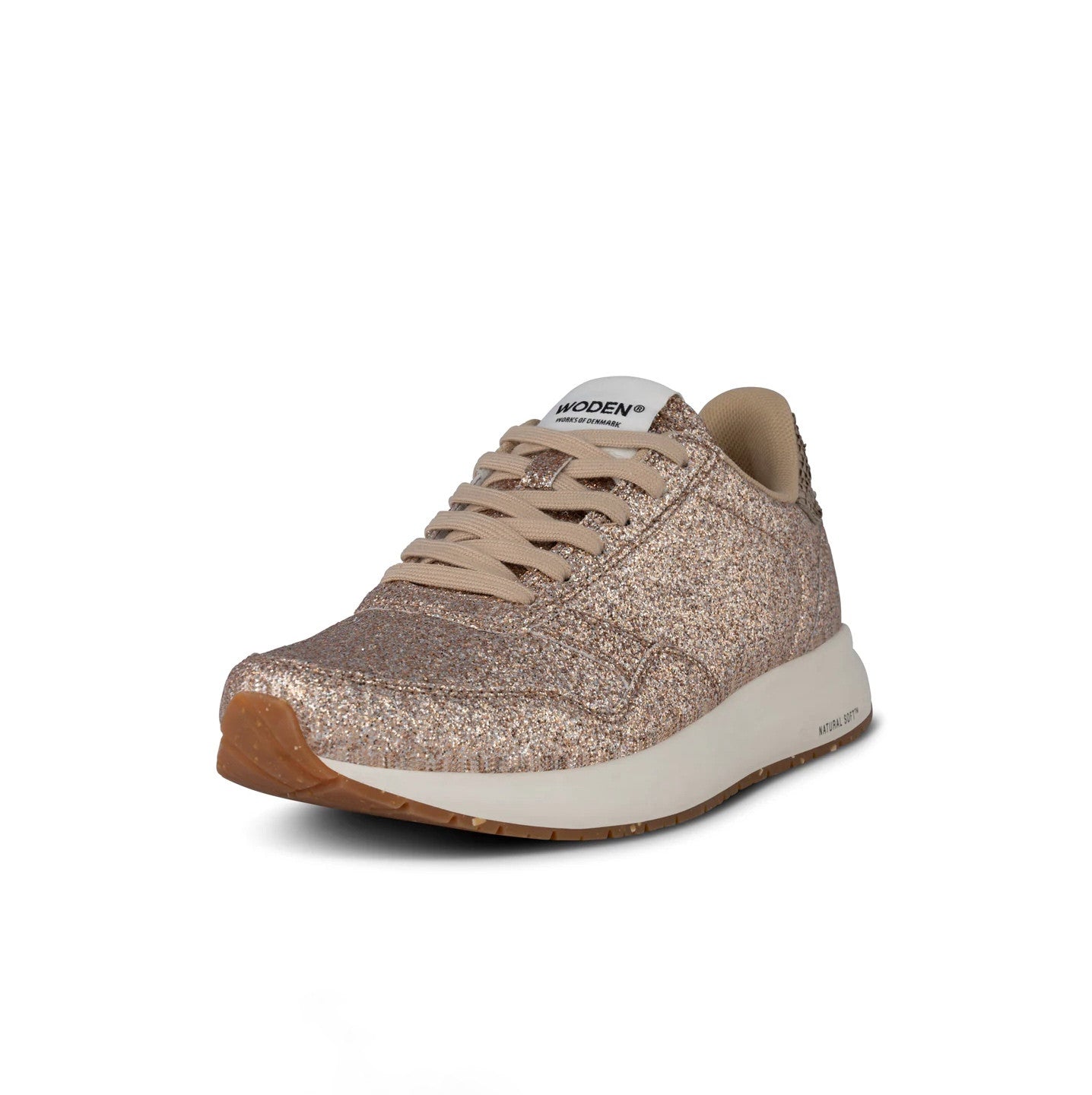 WODEN, Nicoline Glitter Sneakers – White Bloom