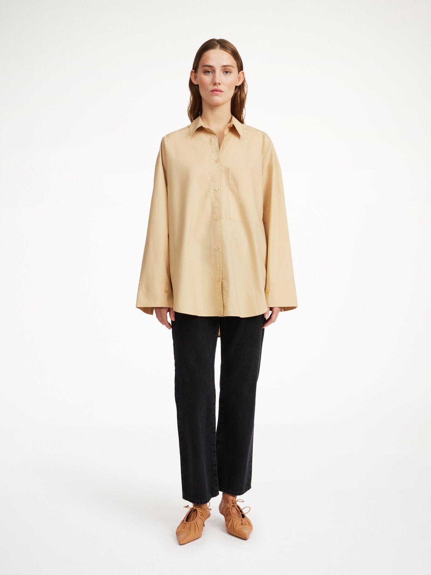By Malene Birger, Derris Organic cotton shirt, Dark Sand