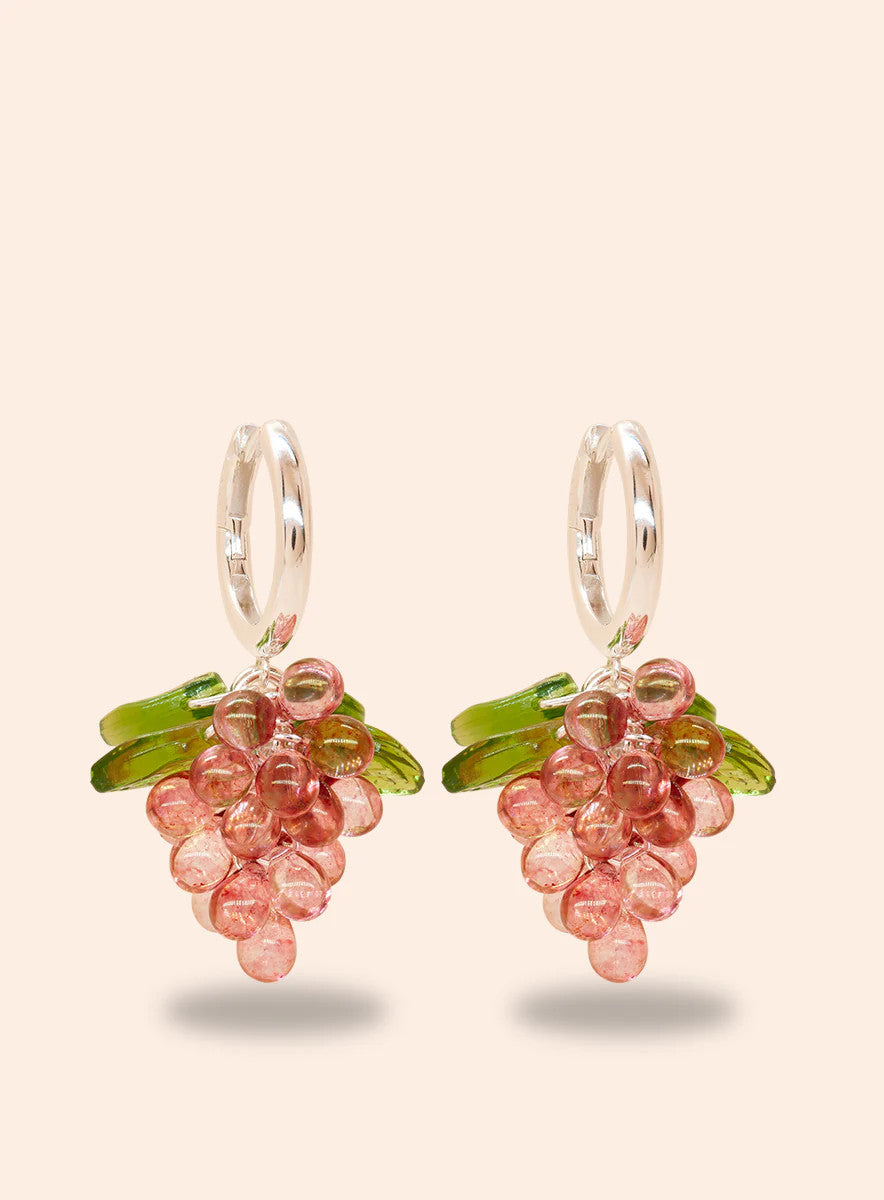 ANNELE Raspberry Jelly Korvakorut Silver