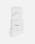 Flattered Sock Woven Mercerized Cotton White