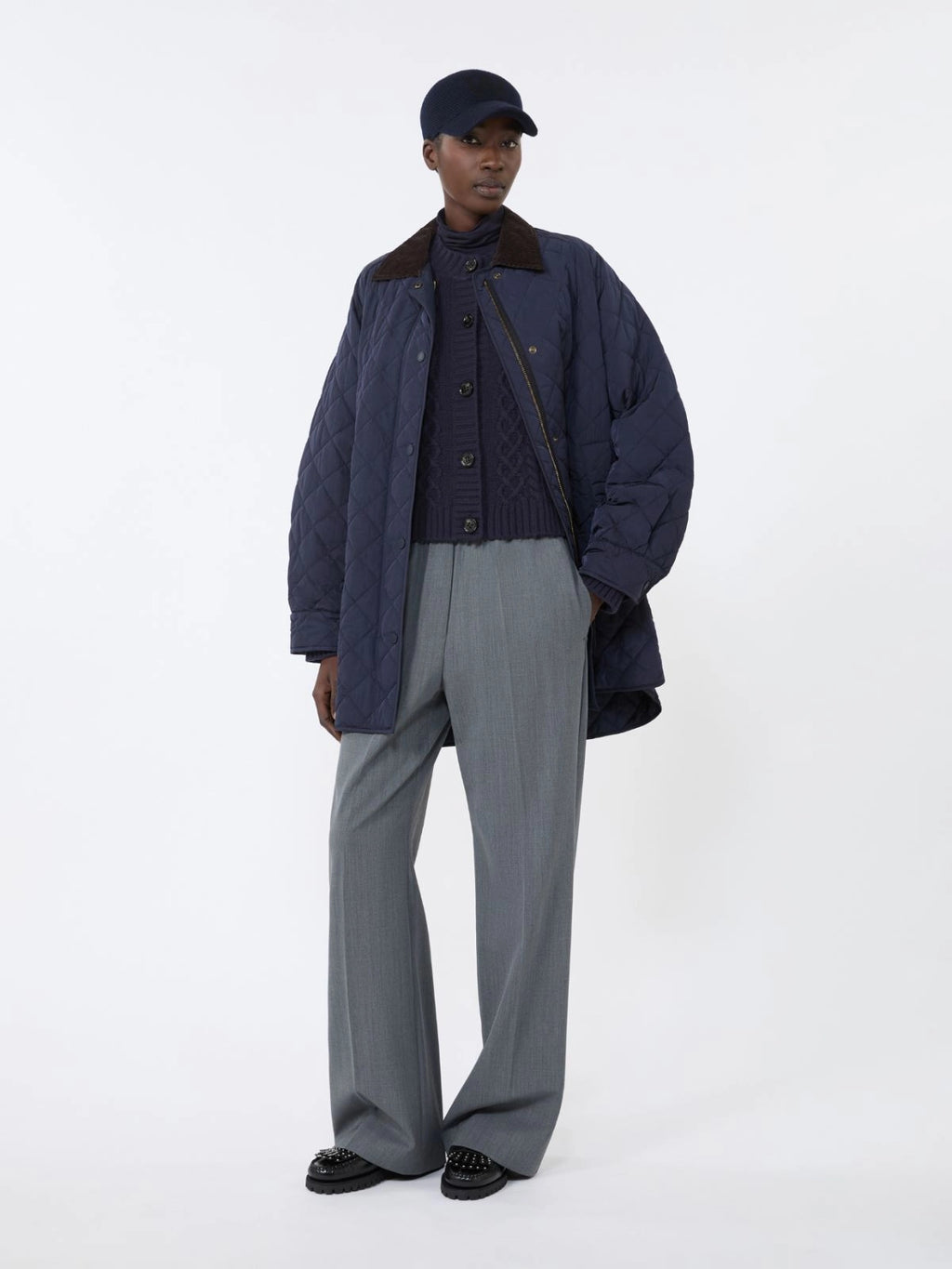 Weekend Max Mara, Pepato Quilted Jacket - Dark Brown
