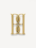 Mono large gold-tone brooch
