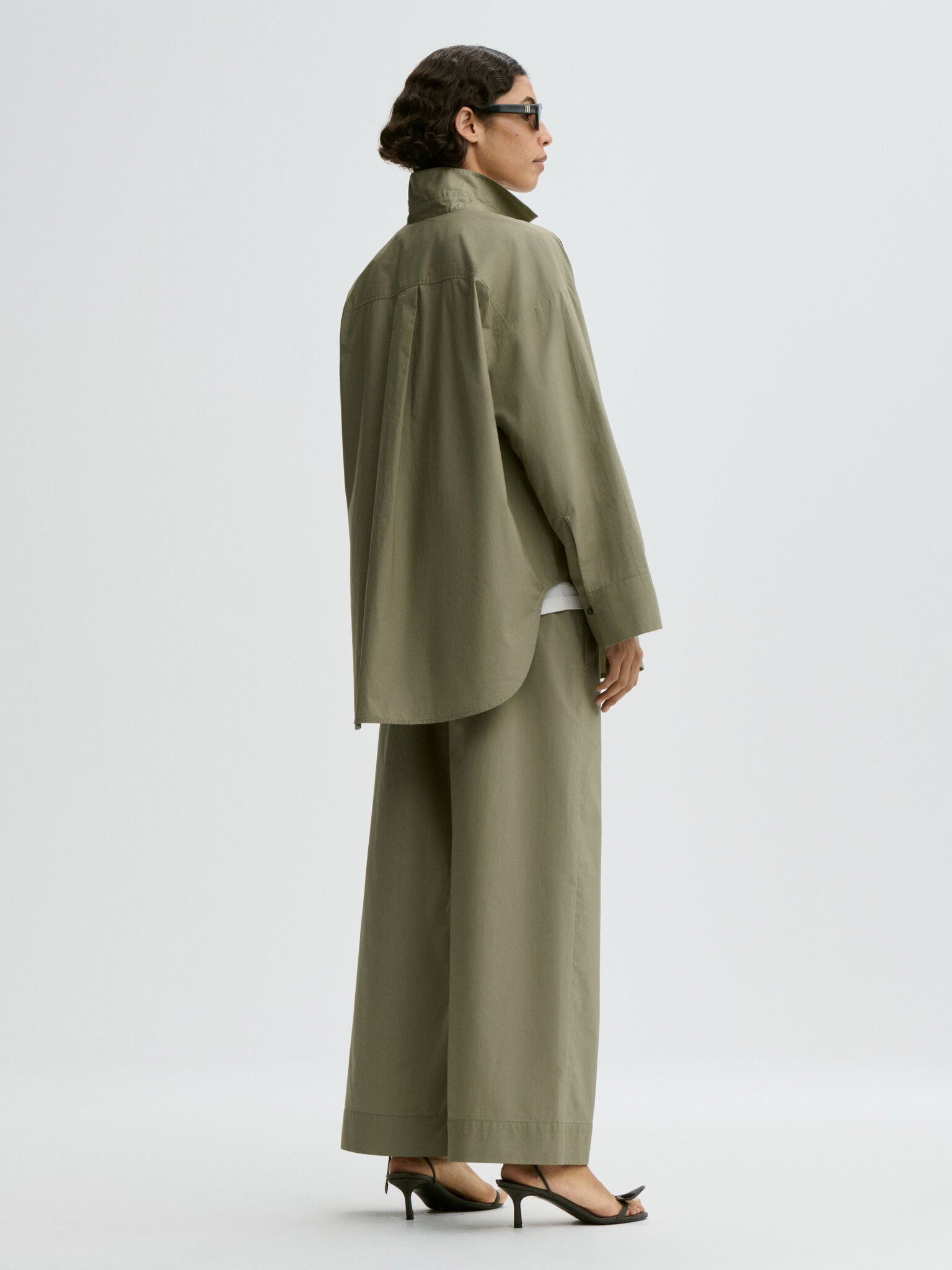 By Malene Birger, Derris Organic Cotton Shirt  Deep Lichen Green