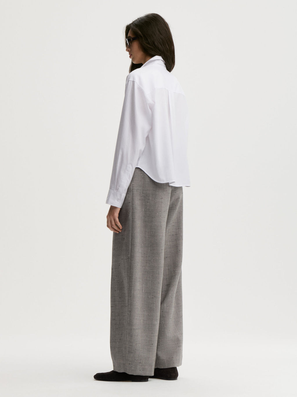 Audrey Cropped organic cotton shirt