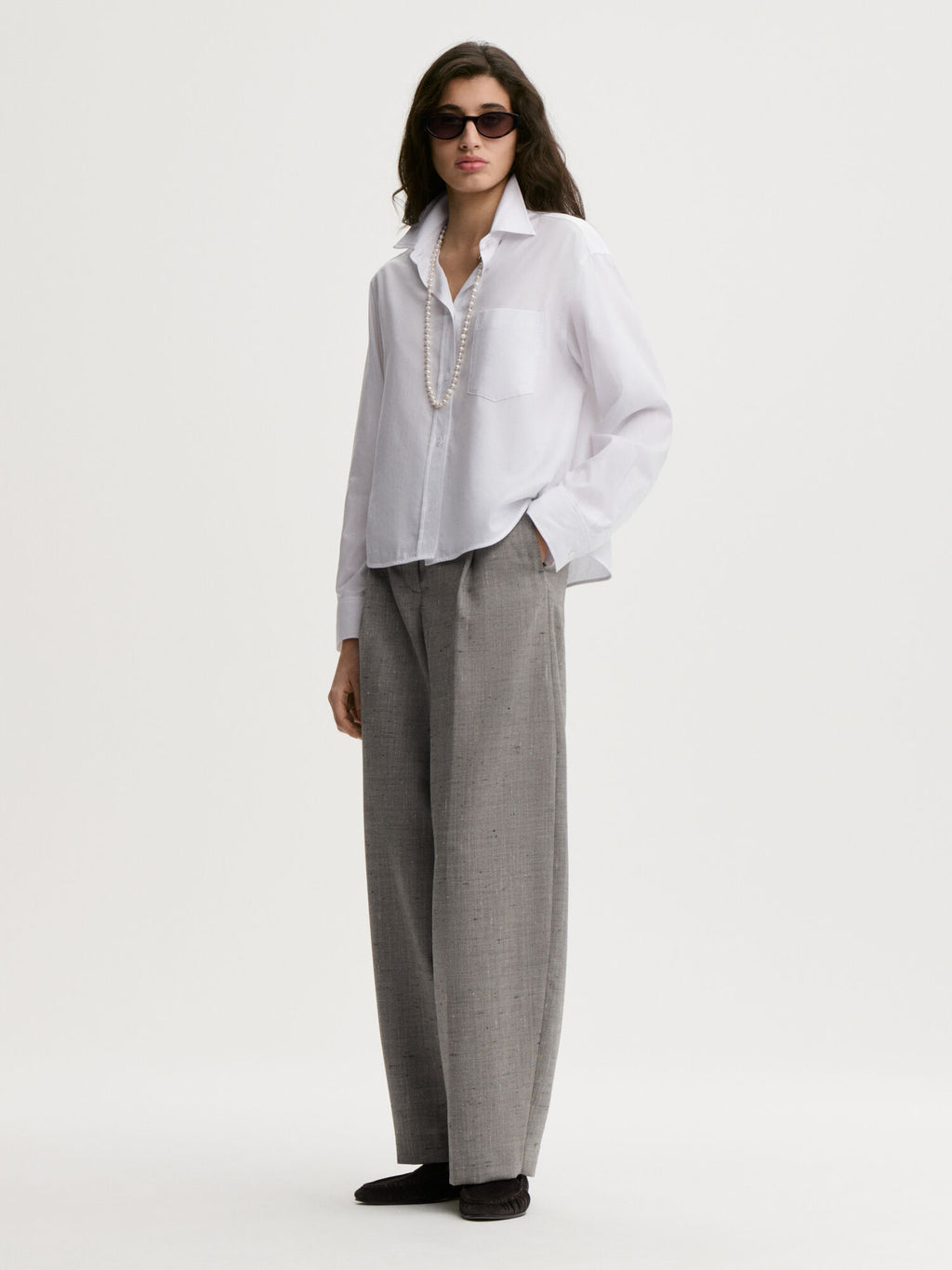 Audrey Cropped organic cotton shirt