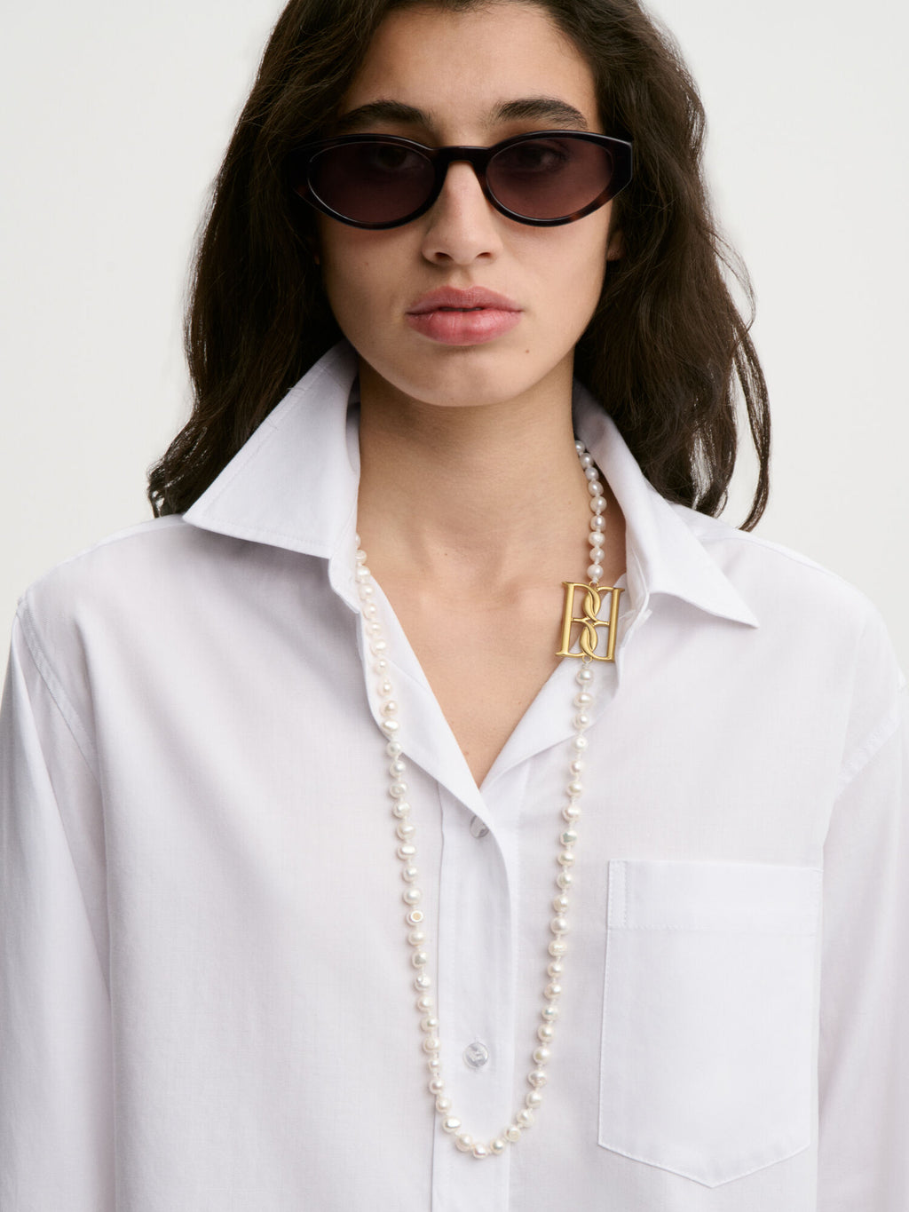Audrey Cropped organic cotton shirt