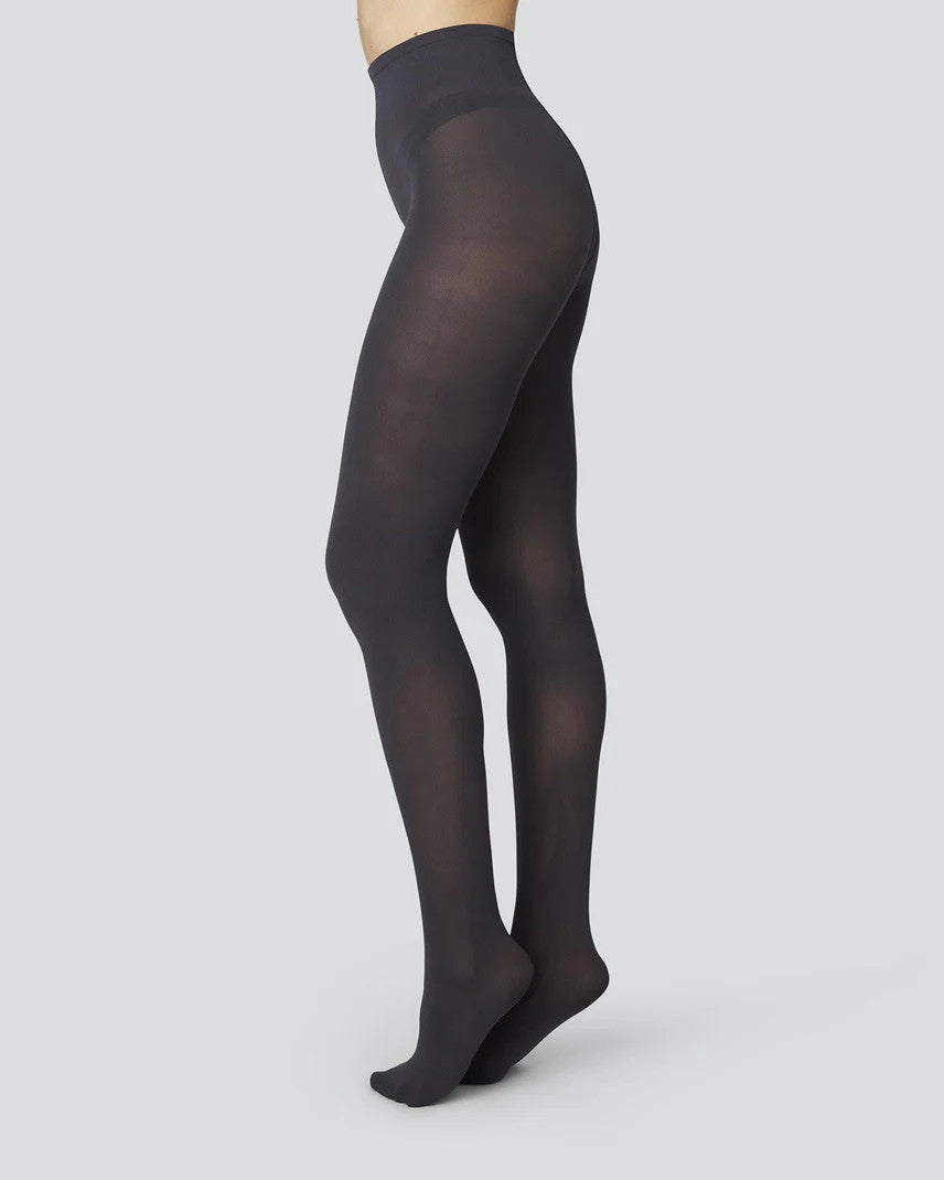 Swedish Stockings, Olivia Premium Tights Nearly Black