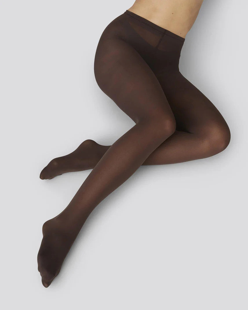 Swedish Stockings, Olivia Premium Tights Dark Brown