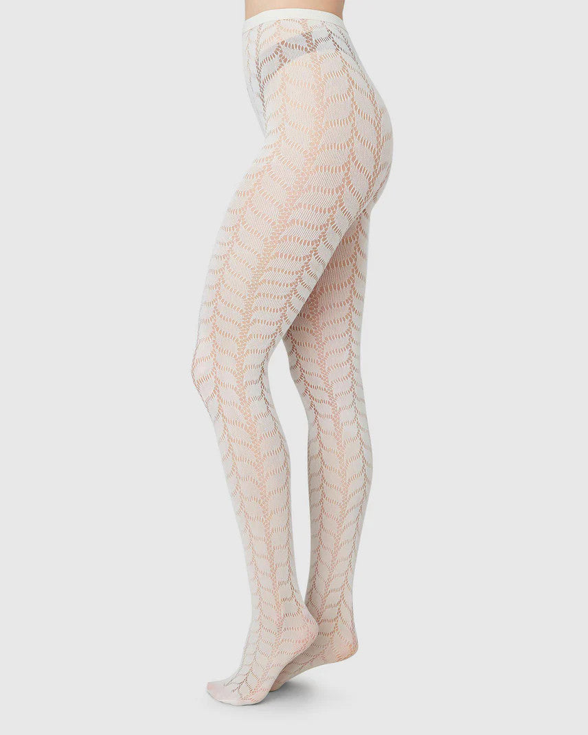 Swedish Stockings, Meja Net Tights Ivory