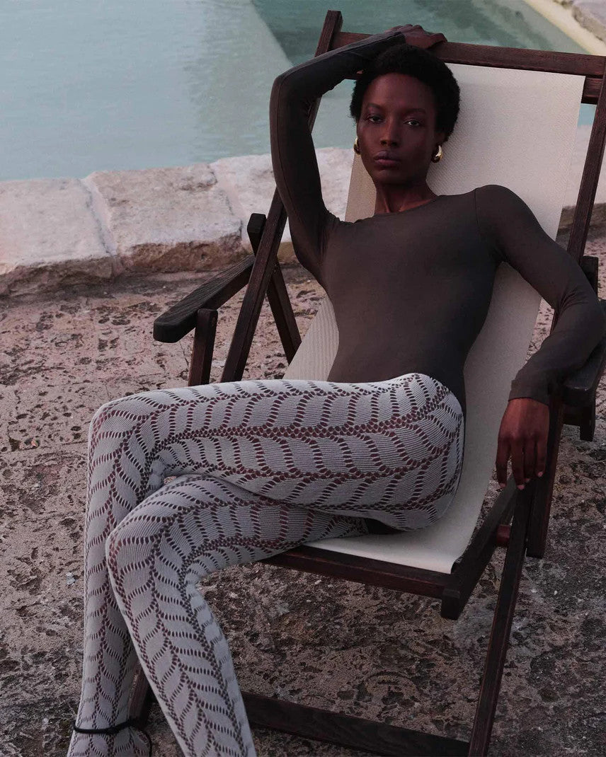 Swedish Stockings, Meja Net Tights Ivory