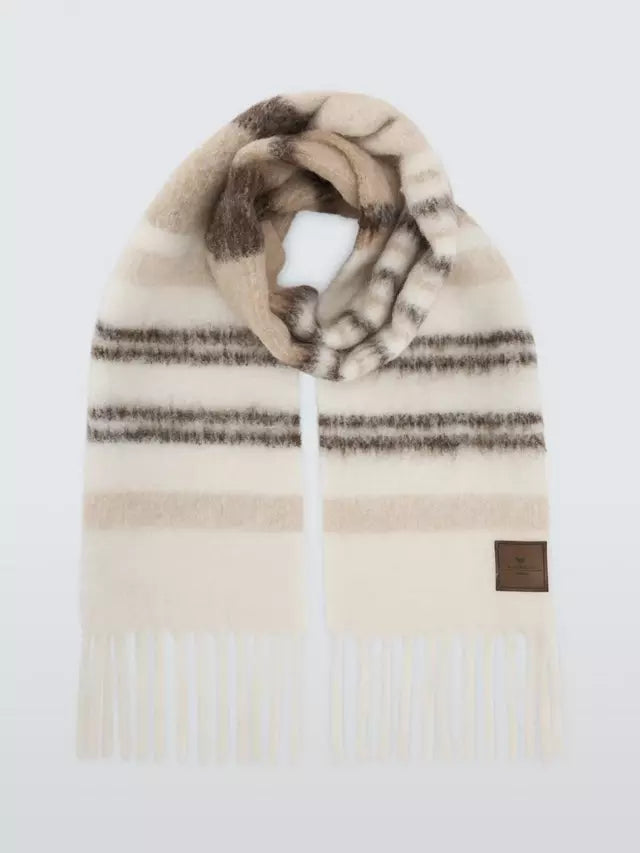 Ugolina Wool Rich Scarf, Beige/Multi