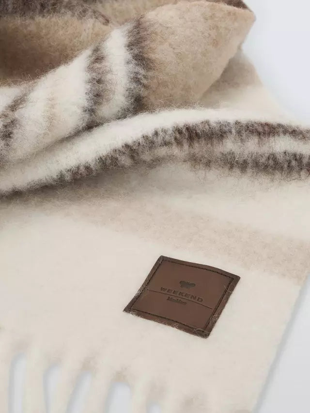 Ugolina Wool Rich Scarf, Beige/Multi