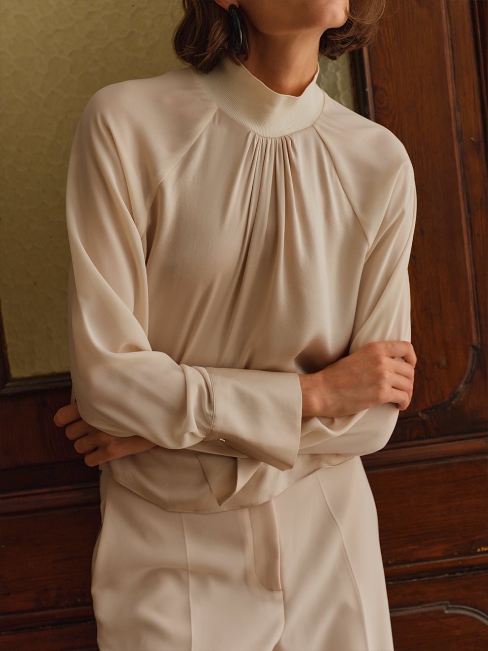 Silk mix top
