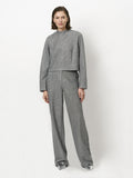 Metallic straight pants