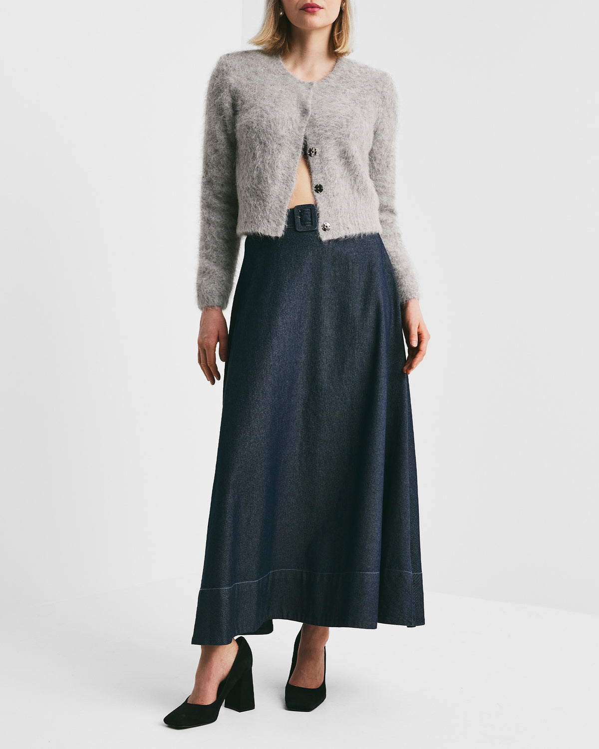 Denim Maxi Skirt