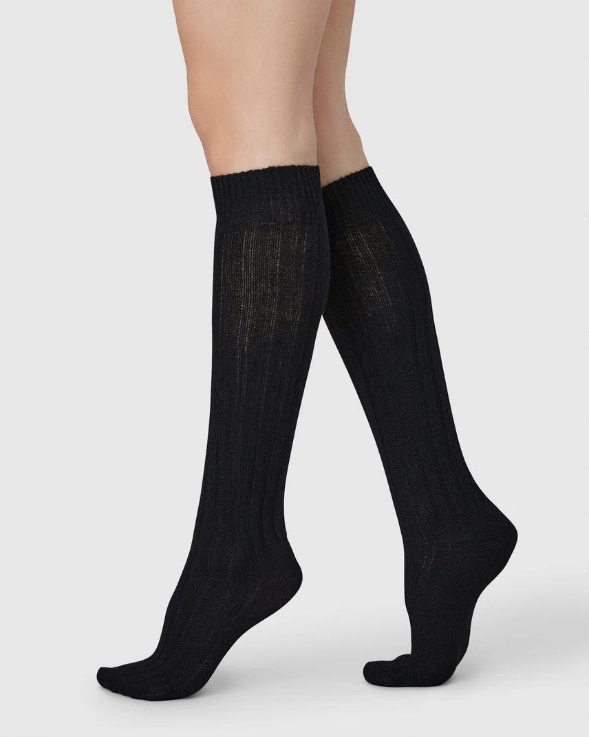 Swedish Stockings, Bodil Chinky Knee-Highs Black
