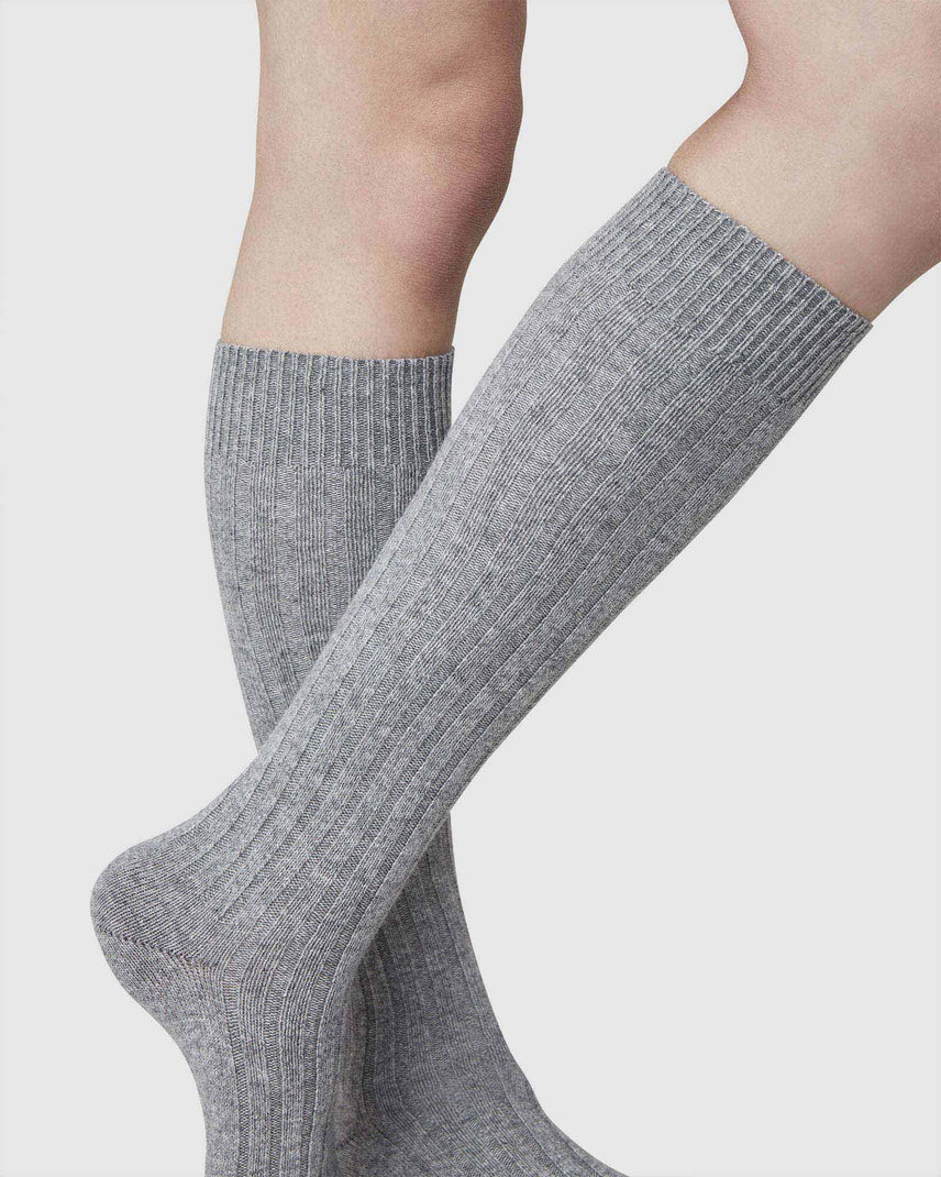 Swedish Stockings, Bodil Chinky Knee-Highs Grey
