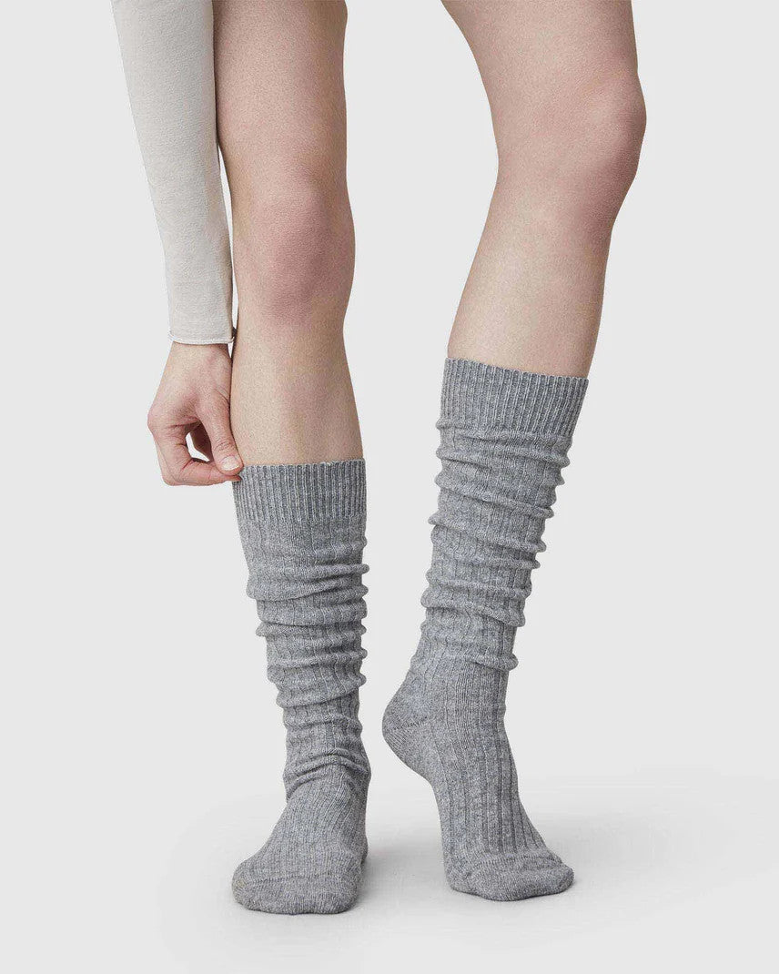 Swedish Stockings, Bodil Chinky Knee-Highs Grey