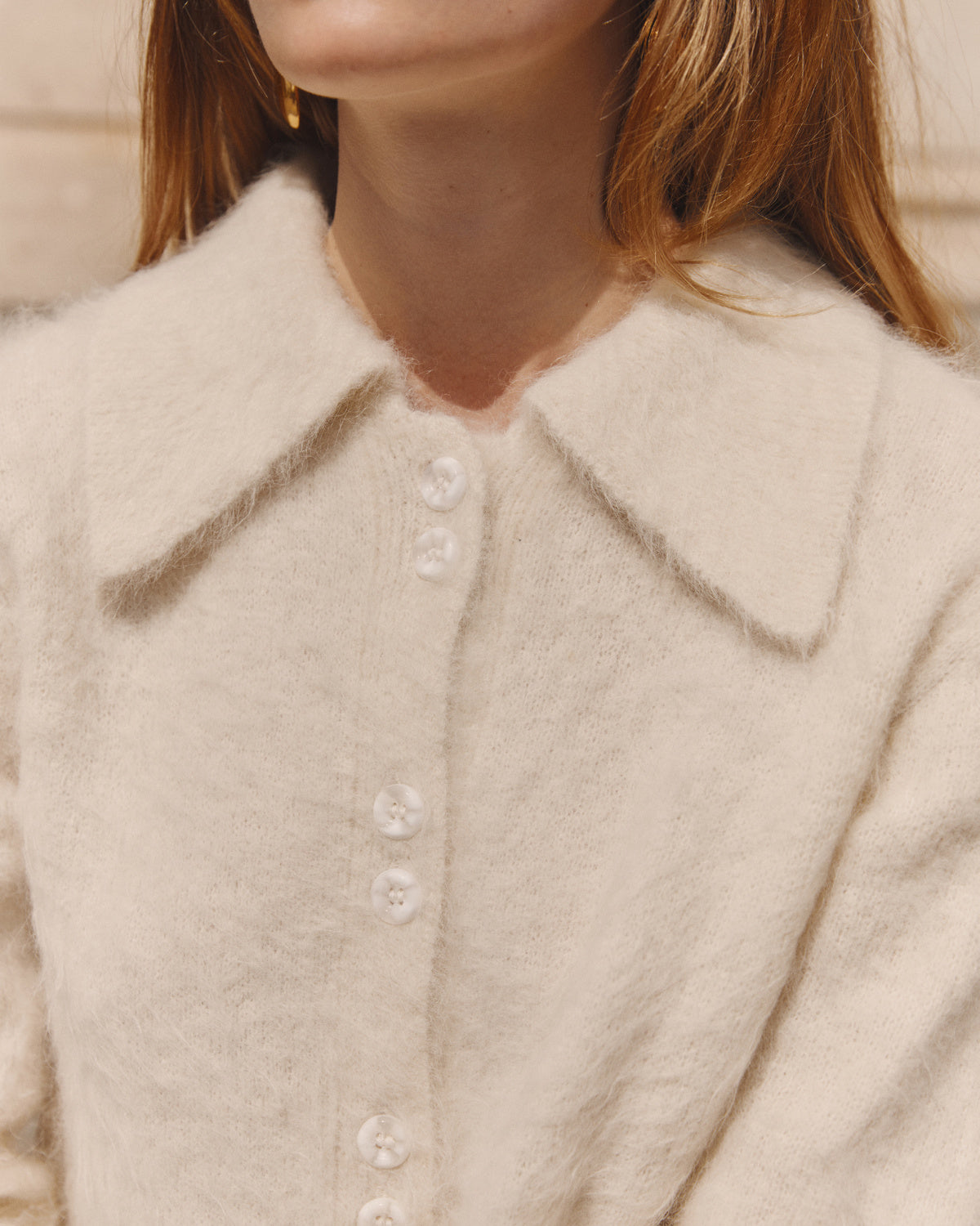 Hairy Knit Polo