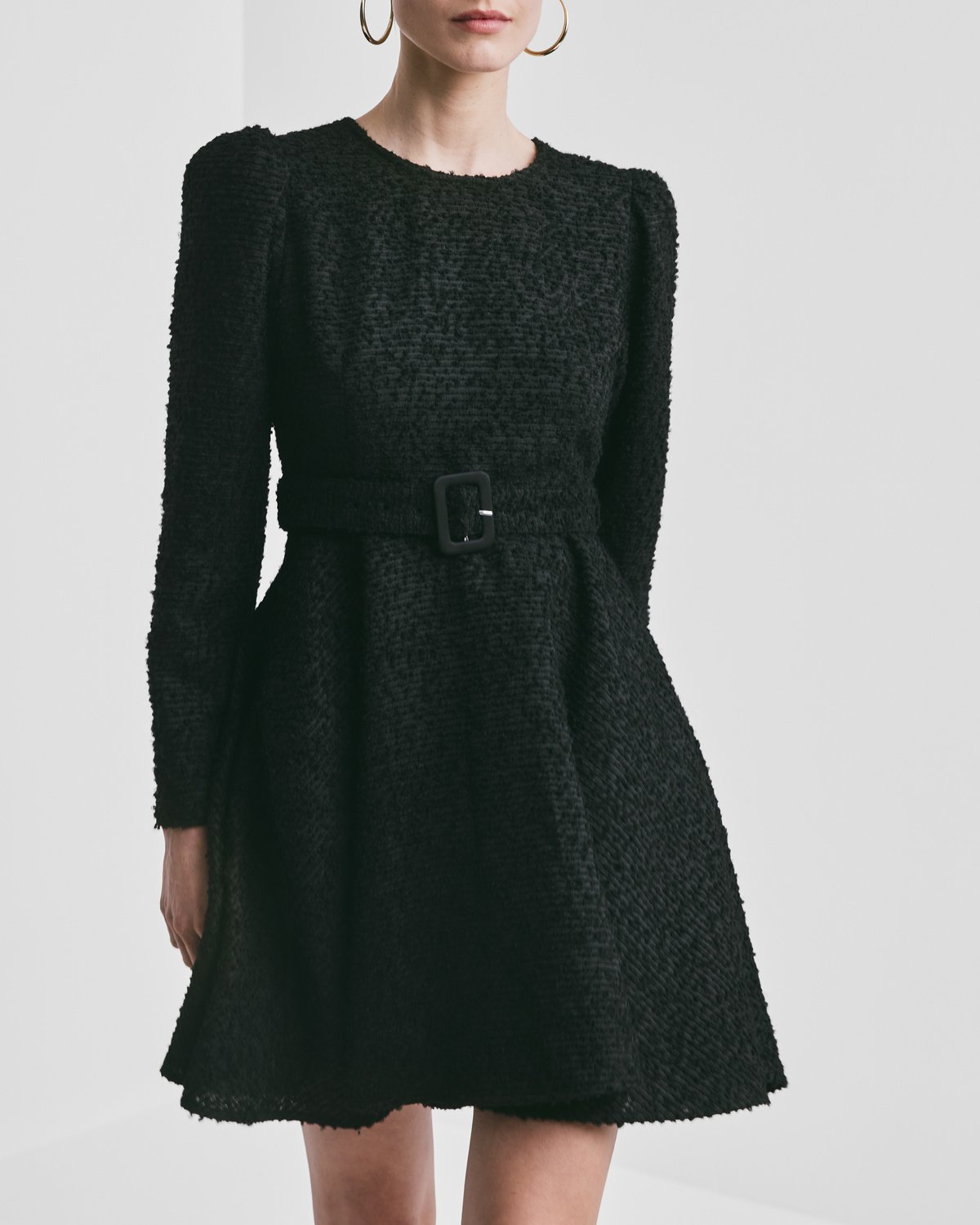 Bouclé Belt Dress