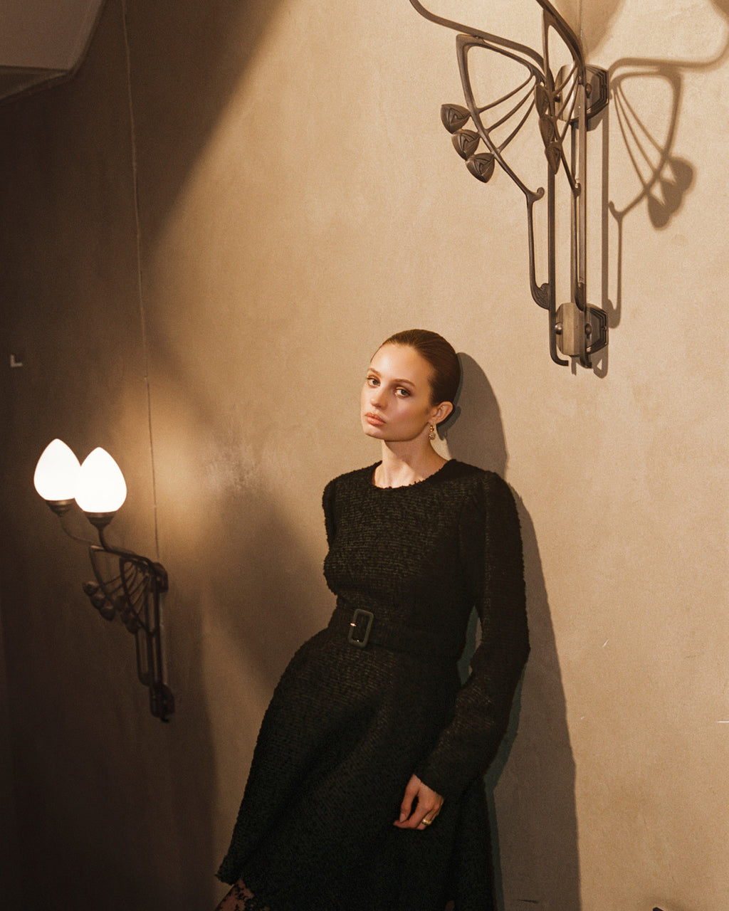 Bouclé Belt Dress