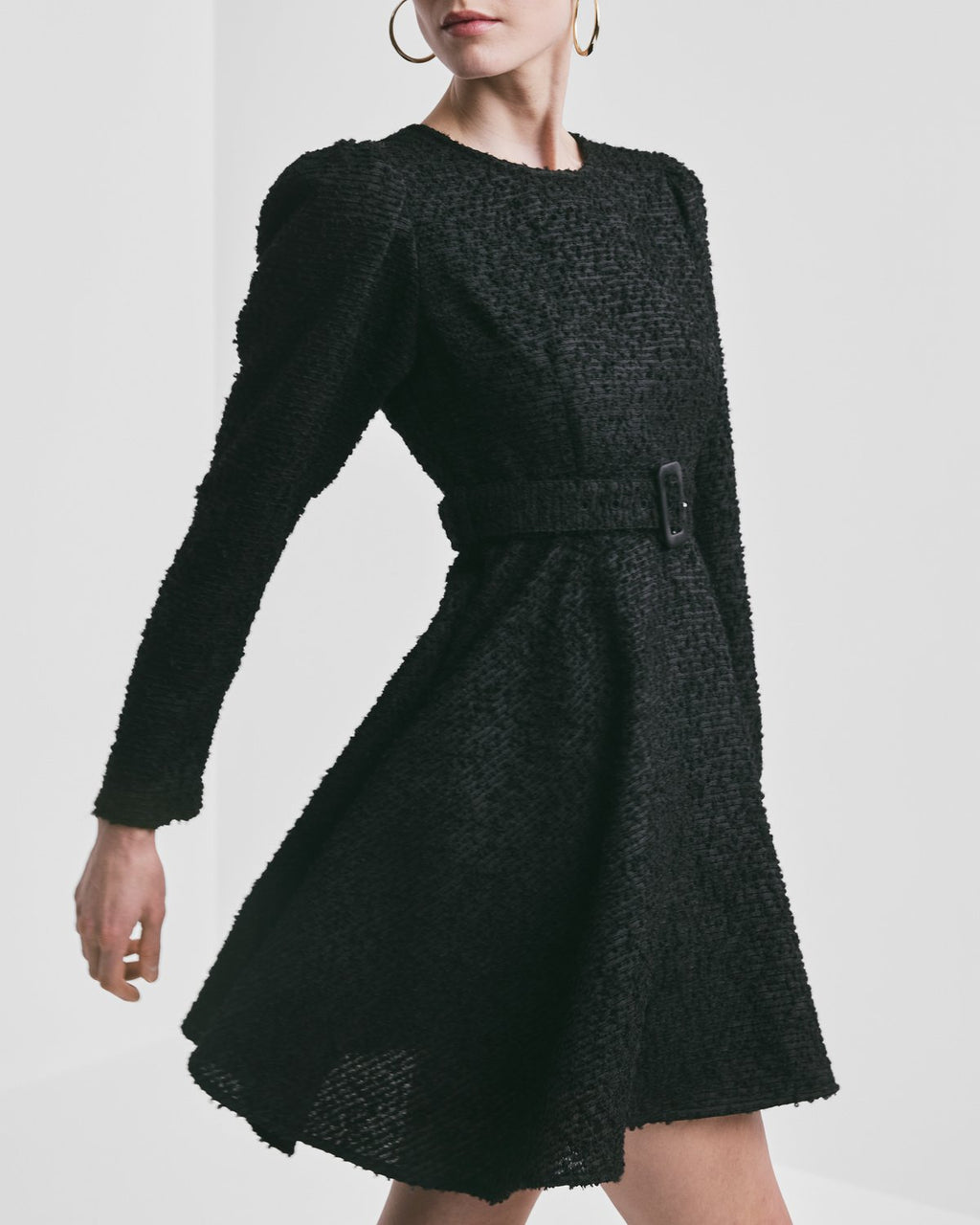 Bouclé Belt Dress