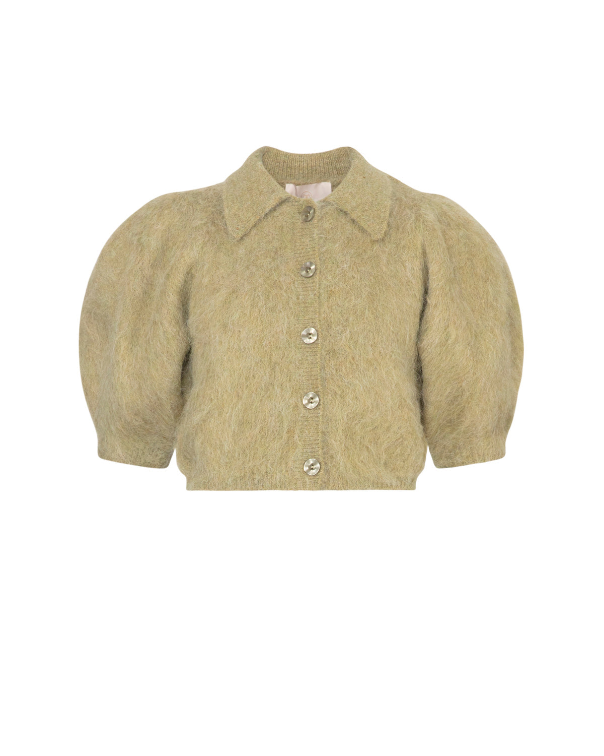 Hairy Knit Puffed Jacket