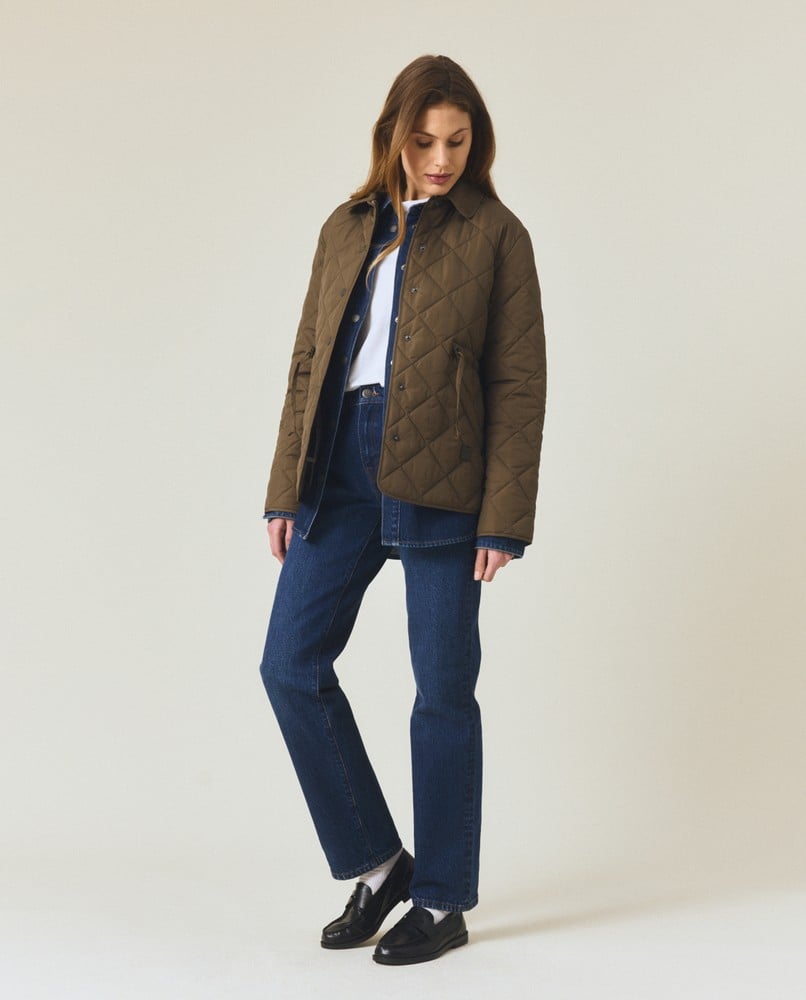 Classic quilted jacket, green