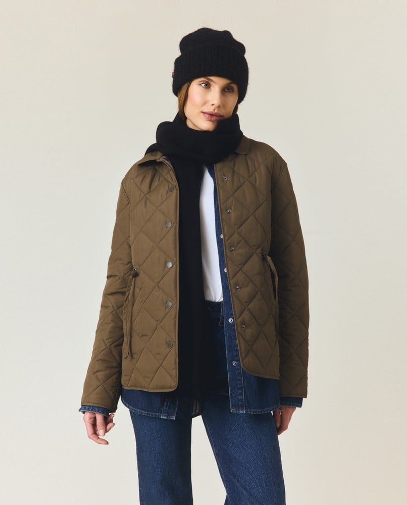 Classic quilted jacket, green