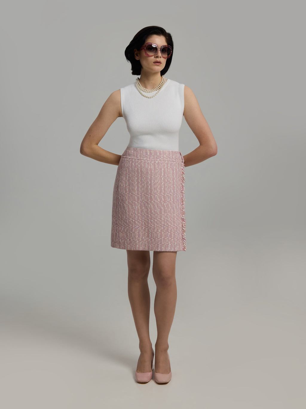 Andiata, Griet rib knit top, Pure White