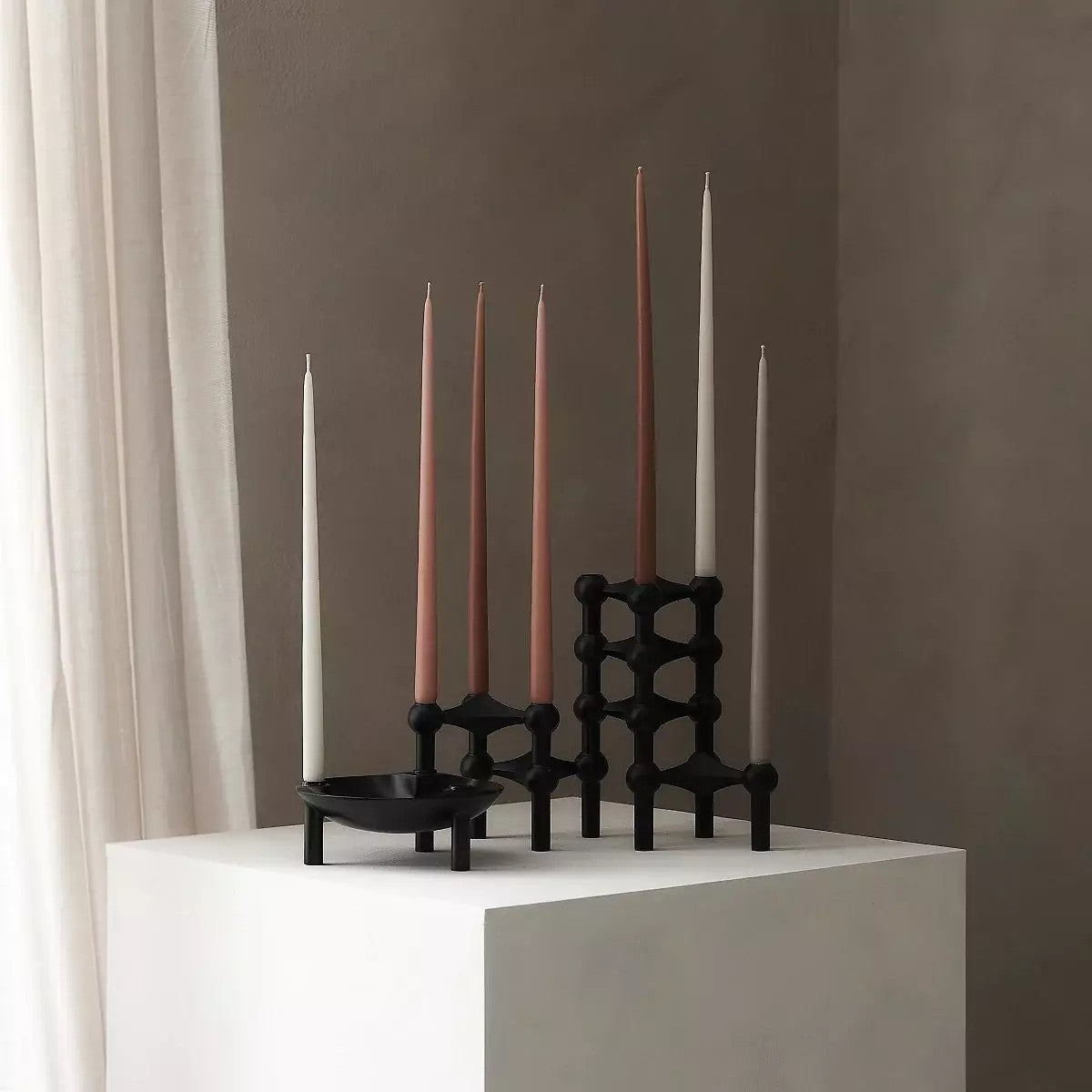 Stoff Nagel, Taper Candle by Ester & Erik, Powder Rose (6kpl)