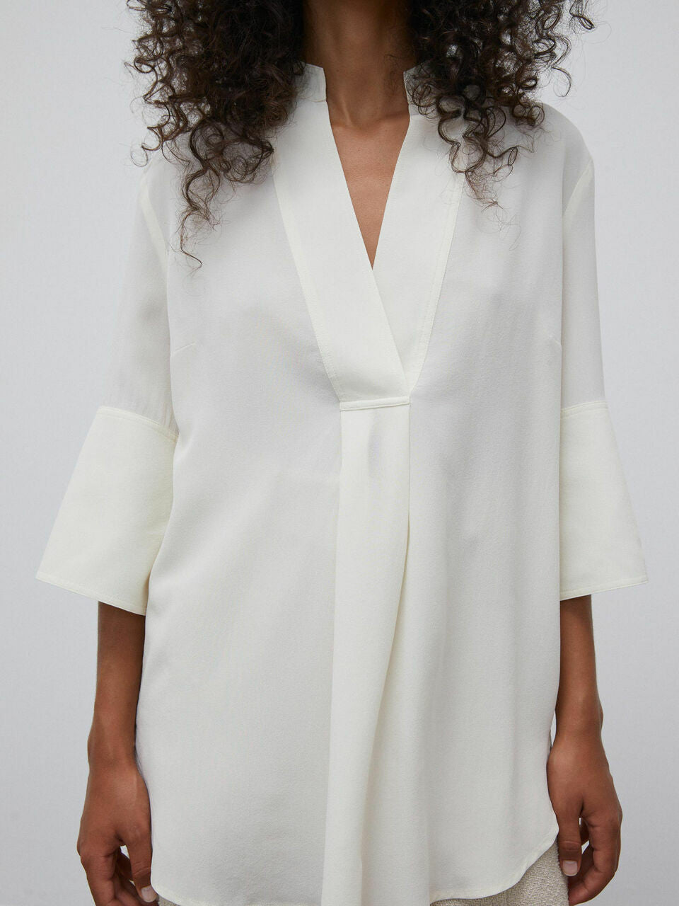 By Malene Birger Flayia Silk Blouse, Whisper White