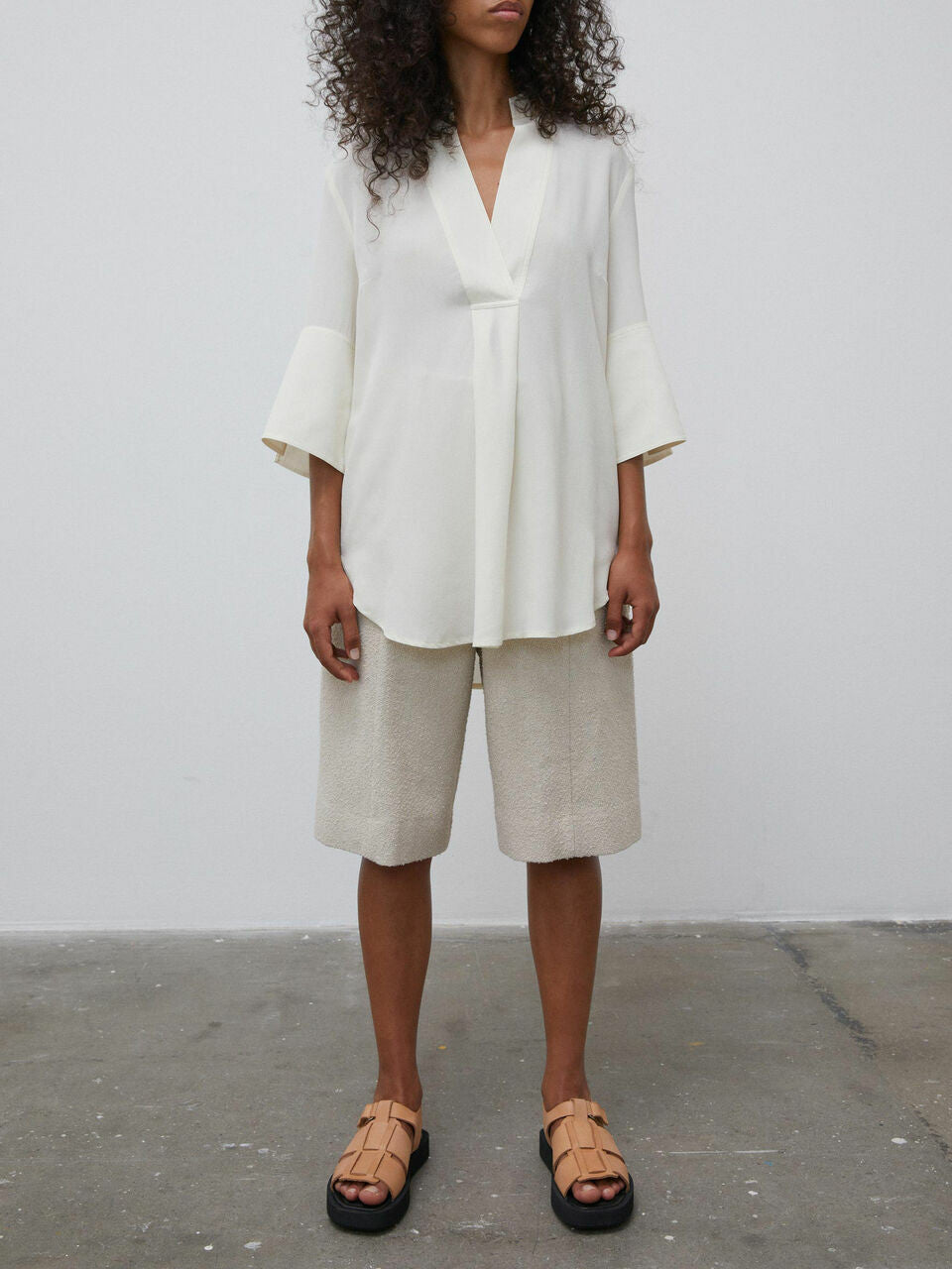 By Malene Birger Flayia Silk Blouse, Whisper White