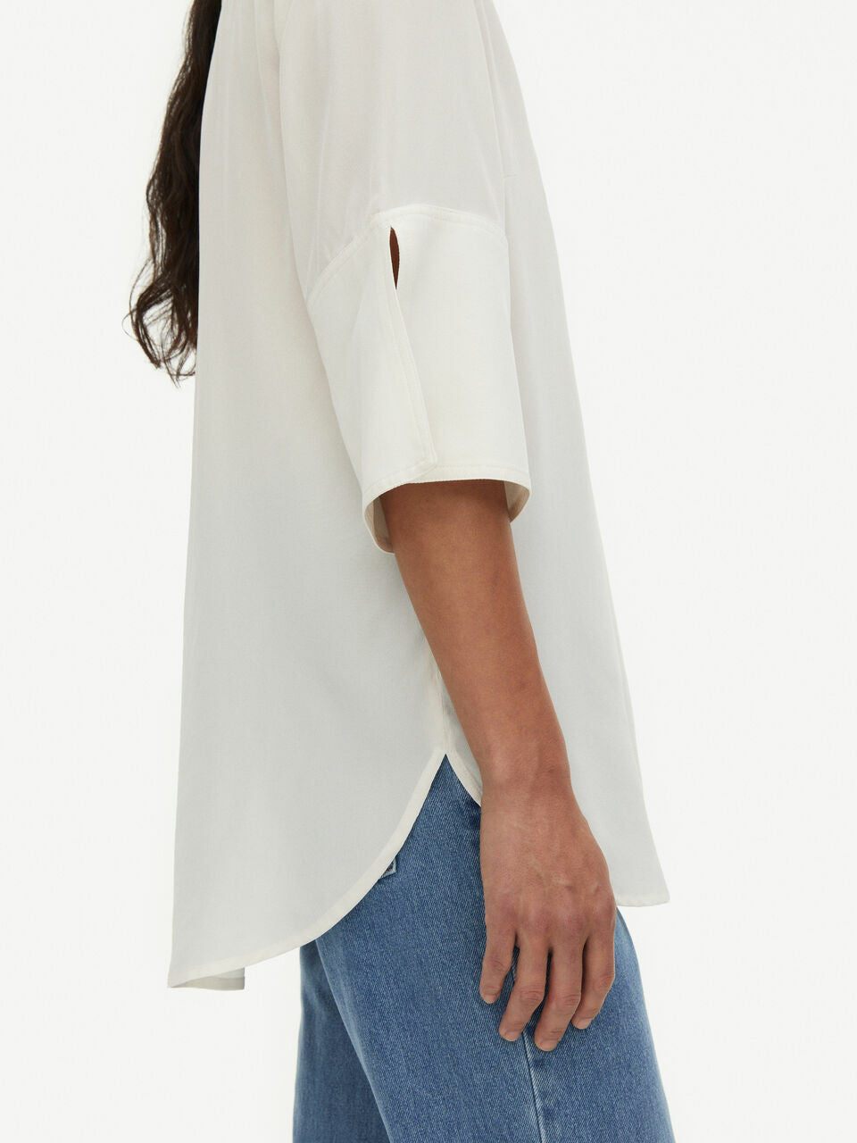 By Malene Birger Flayia Silk Blouse, Whisper White