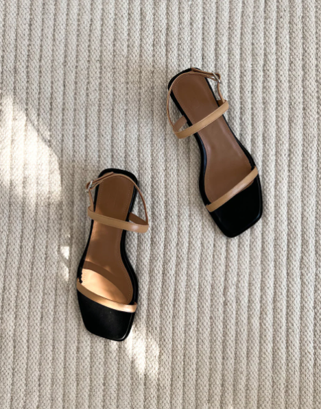 Flattered, Juno Leather Heels Caramel