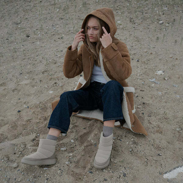 Woden, Isa waterproof Boots, Silver Mink