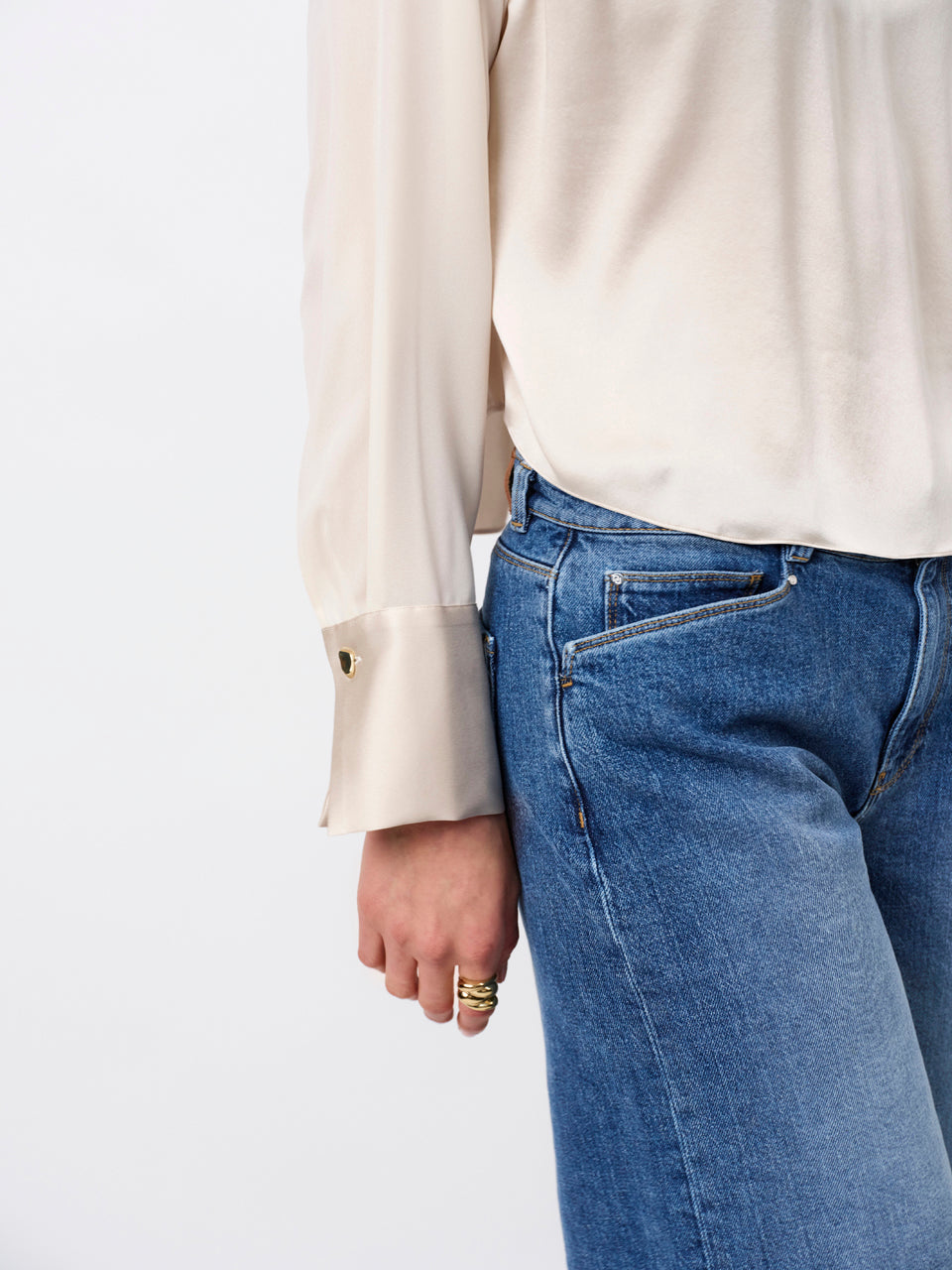 Silk mix top