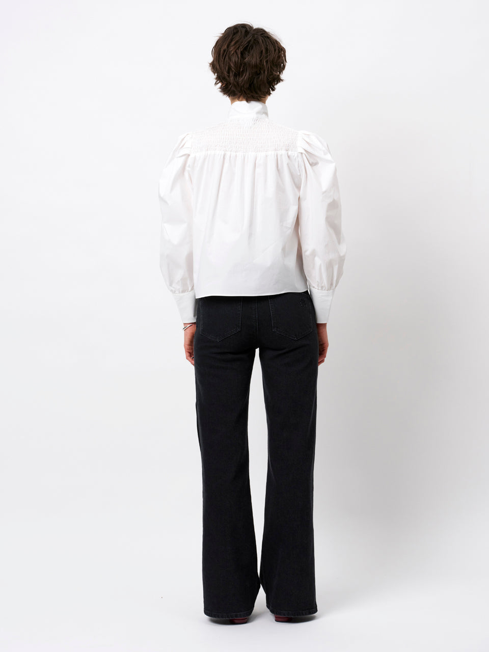 Smocked cotton blouse