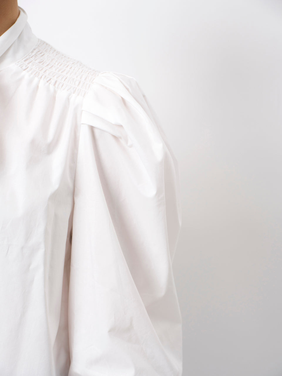 Smocked cotton blouse