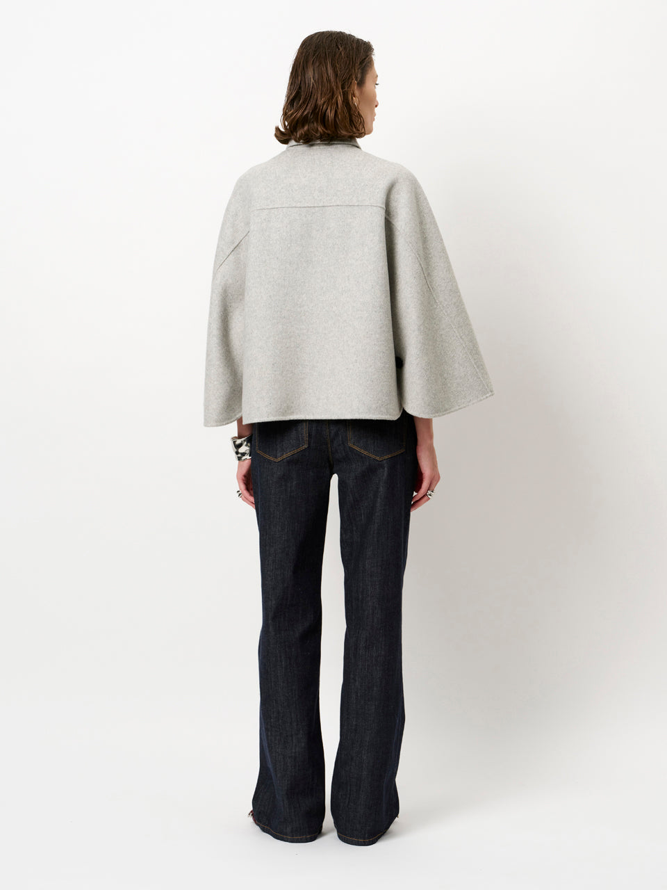 Wool cape jacket