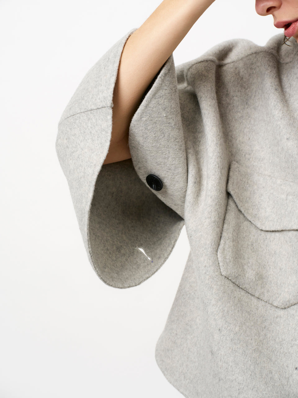 Wool cape jacket