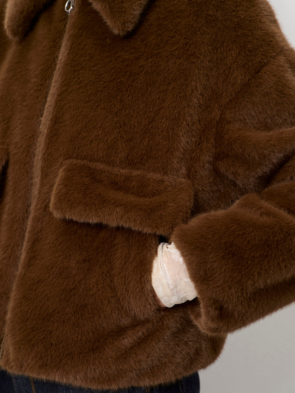 Faux fur jacket