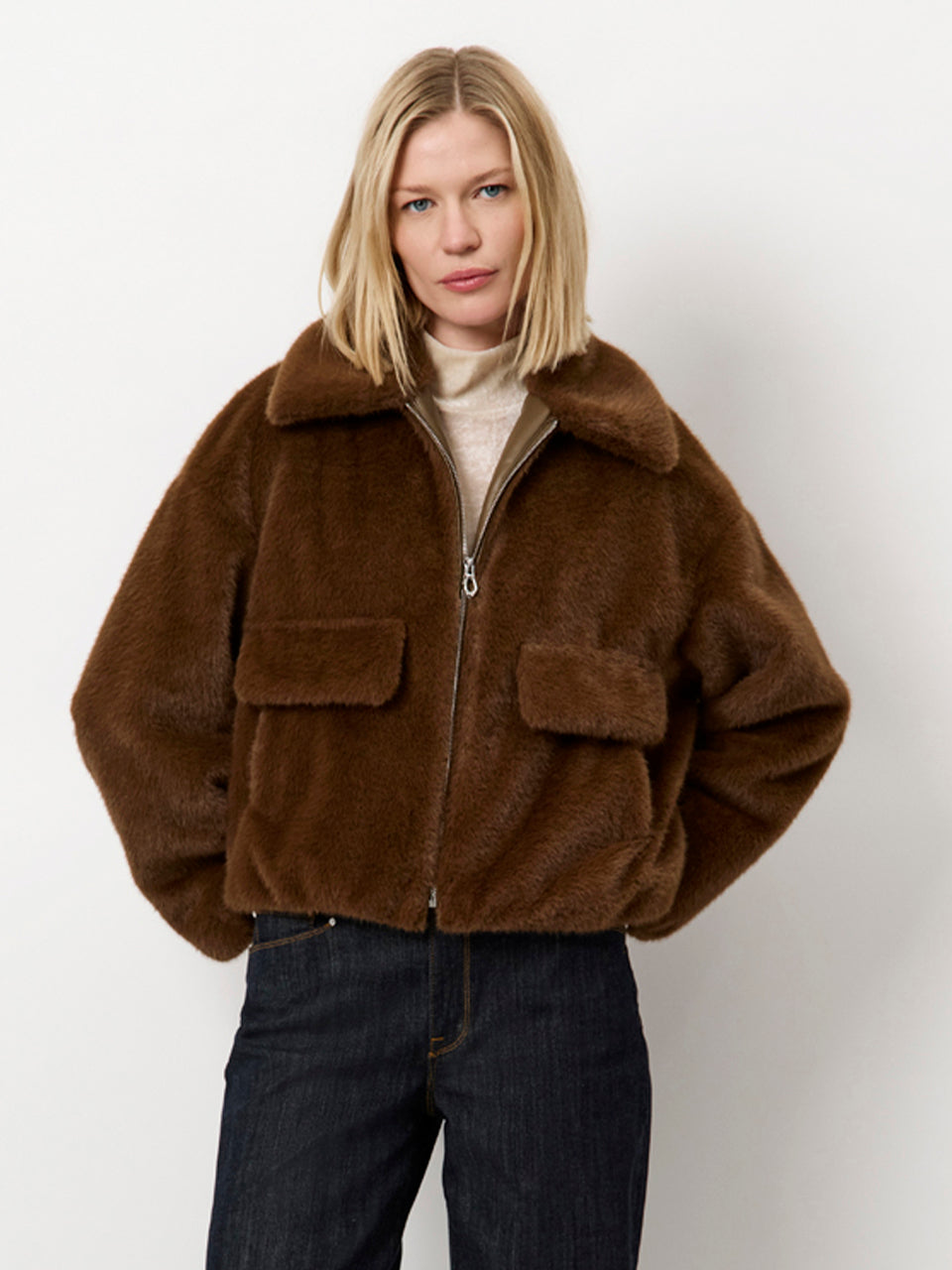 Faux fur jacket