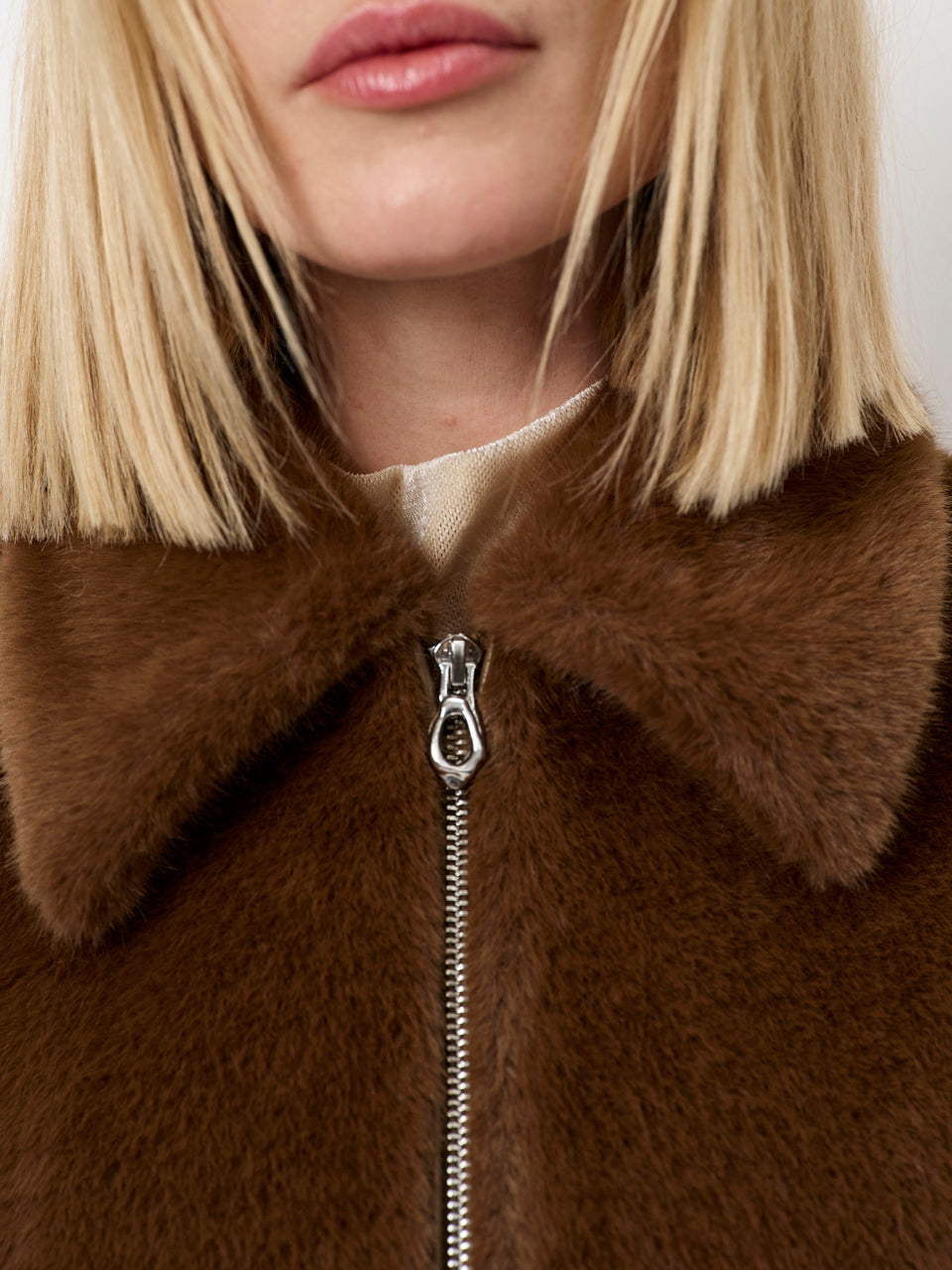 Faux fur jacket