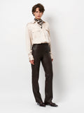 Stretch leather pants