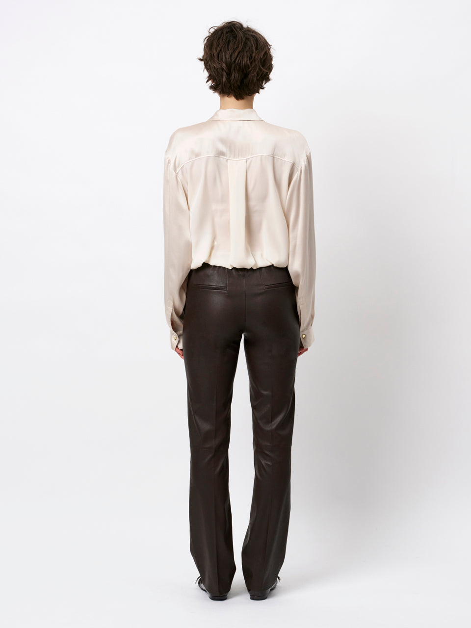 Stretch leather pants