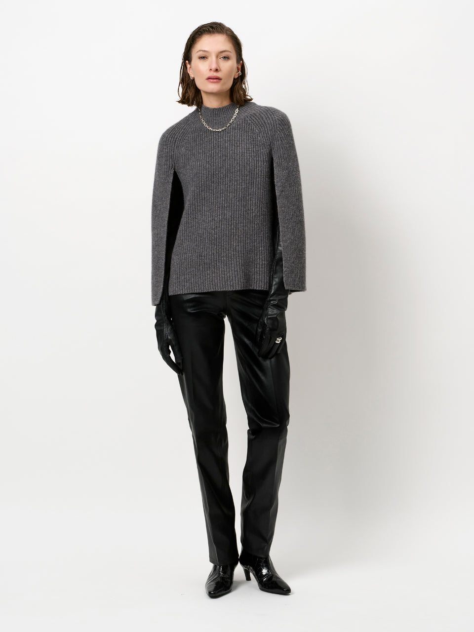 Stretch leather pants