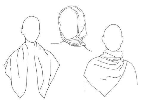 Le Scarf, LEO SCARF | SAND & BLACK| 80 CM